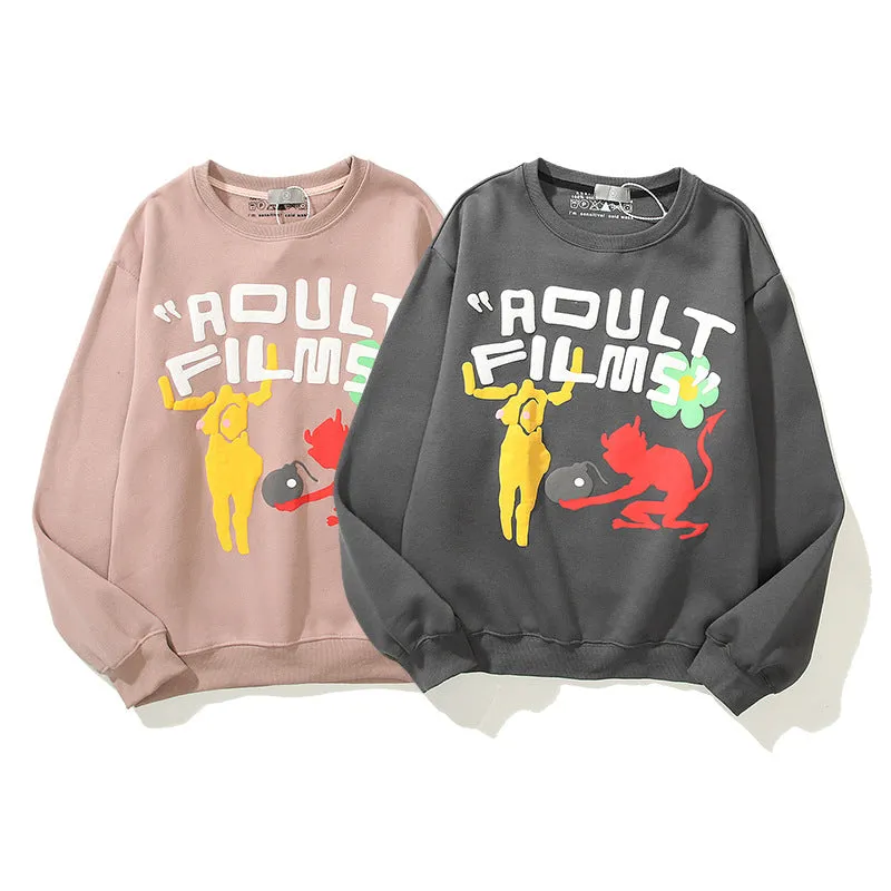 2021 Essential Sweatshirts High Quality  Printing Hoodies Cotton Foaming Devil Crewneck Sweater For Men Women Kanye West