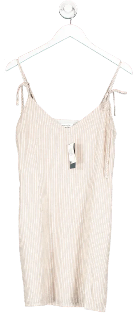 Abercrombie & Fitch Brown Pin Stripe Dress UK M