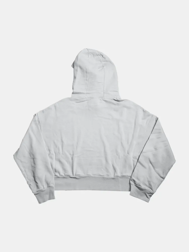 Afends Focus Recycled Cropped Pull On Hood - Glacier