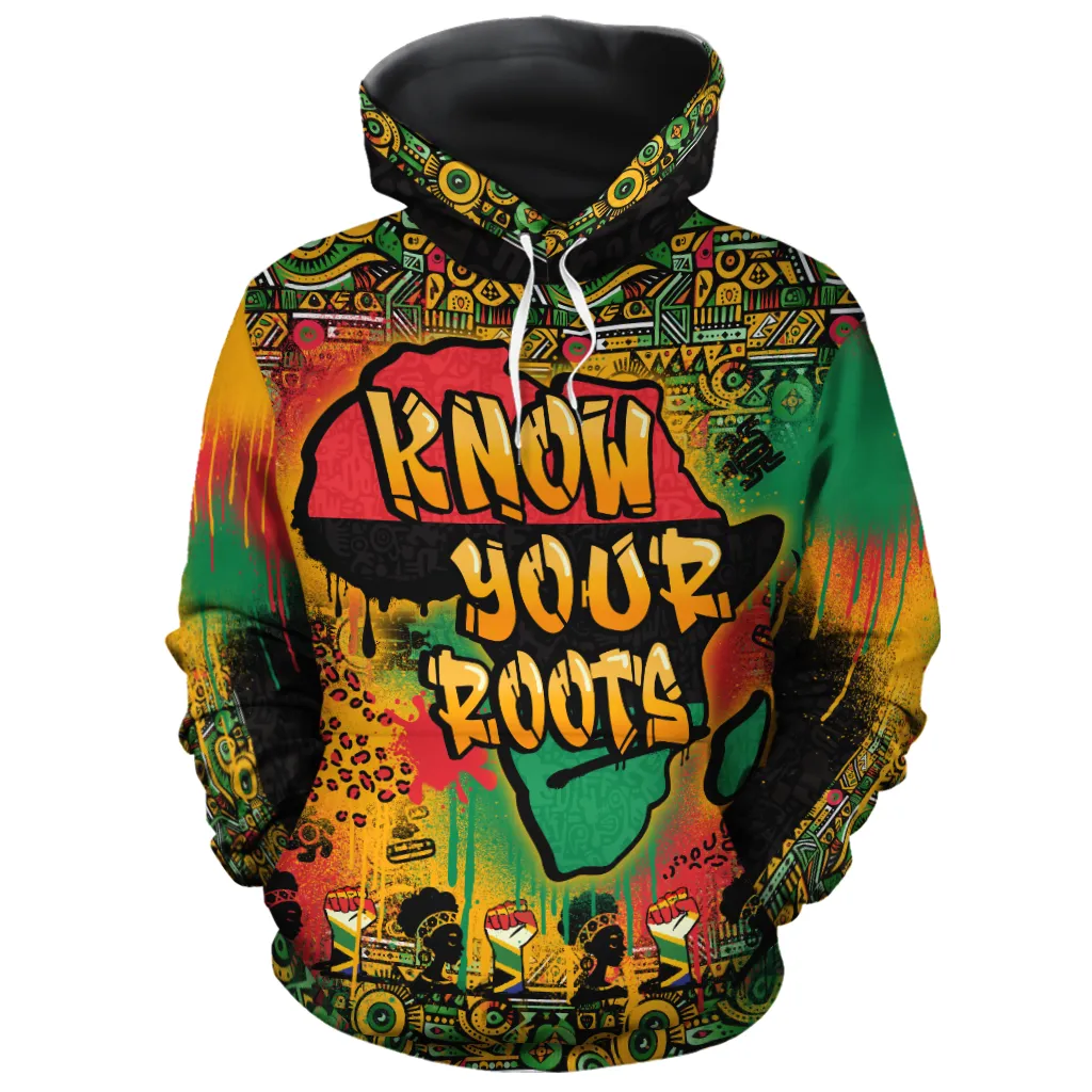 African Map Graffiti All-over Hoodie