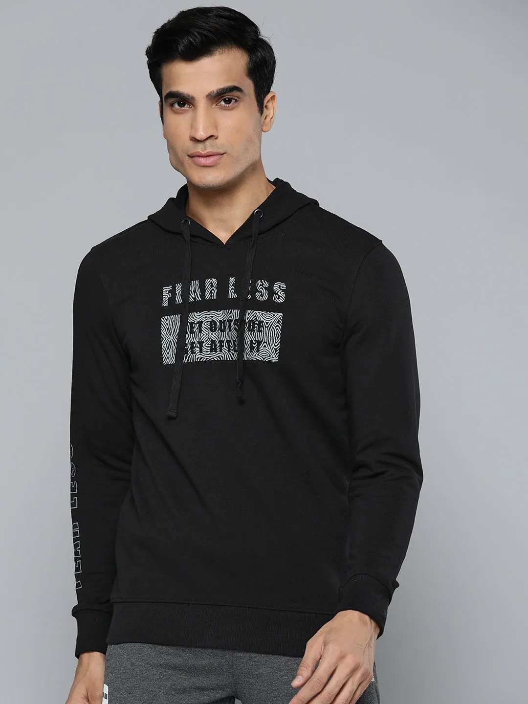 Alcis Men Black Printed Sweatshirts