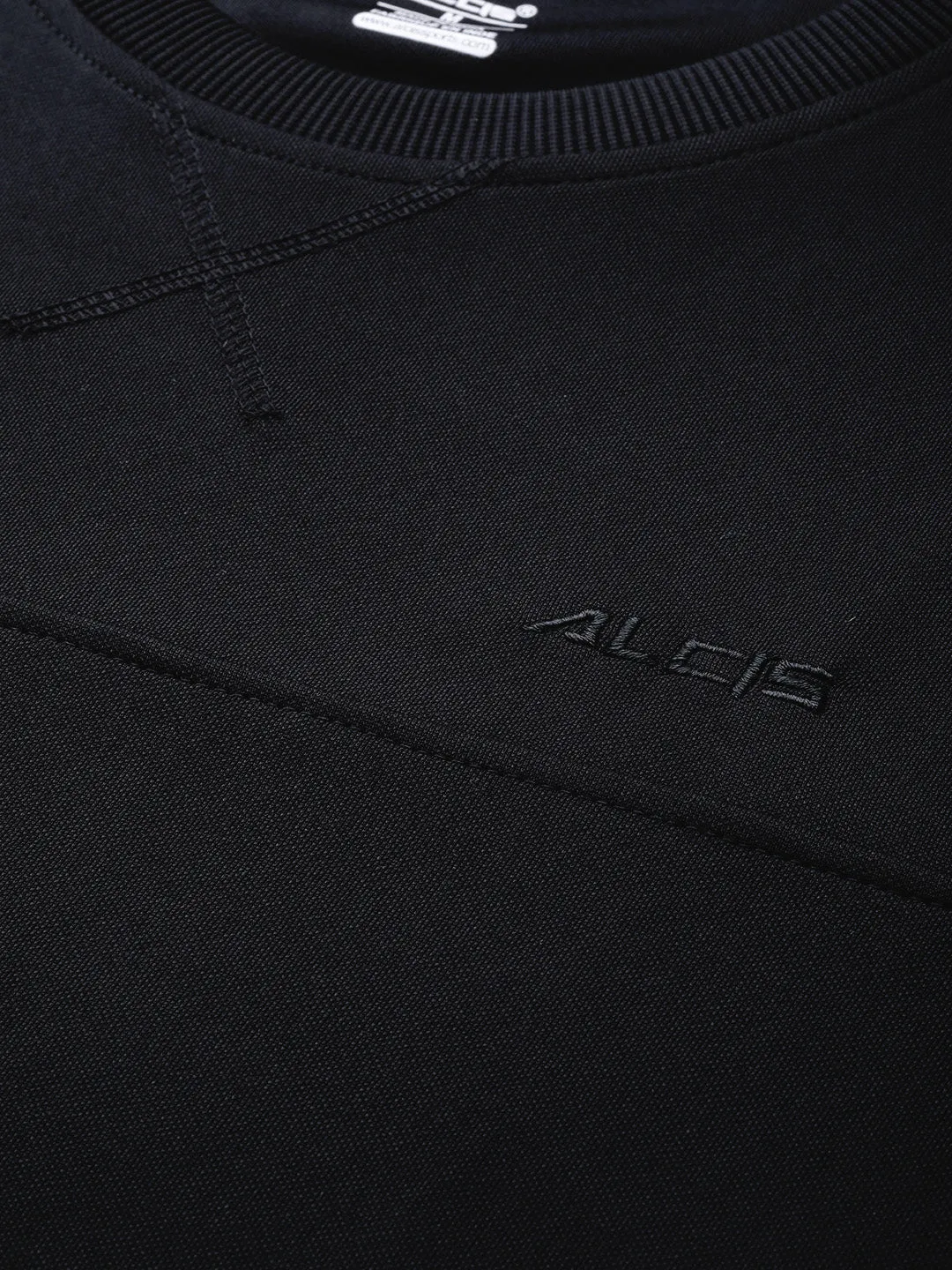 Alcis Men Black Solid Sweatshirt