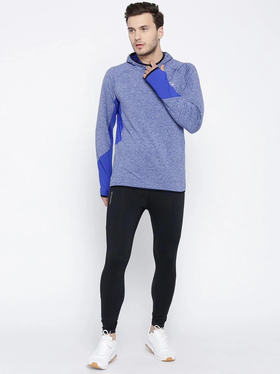 Alcis Men Blue Solid Hooded Sweatshirt