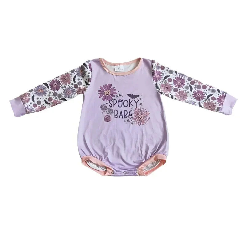 Baby Onesie Romper - Halloween Girls - Spooky Babe Floral