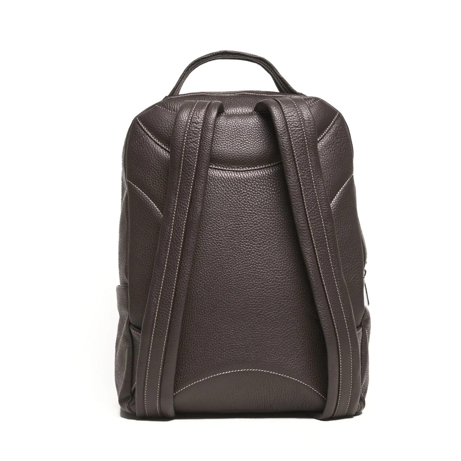 BACKPACK IN DARK BROWN LEATHER