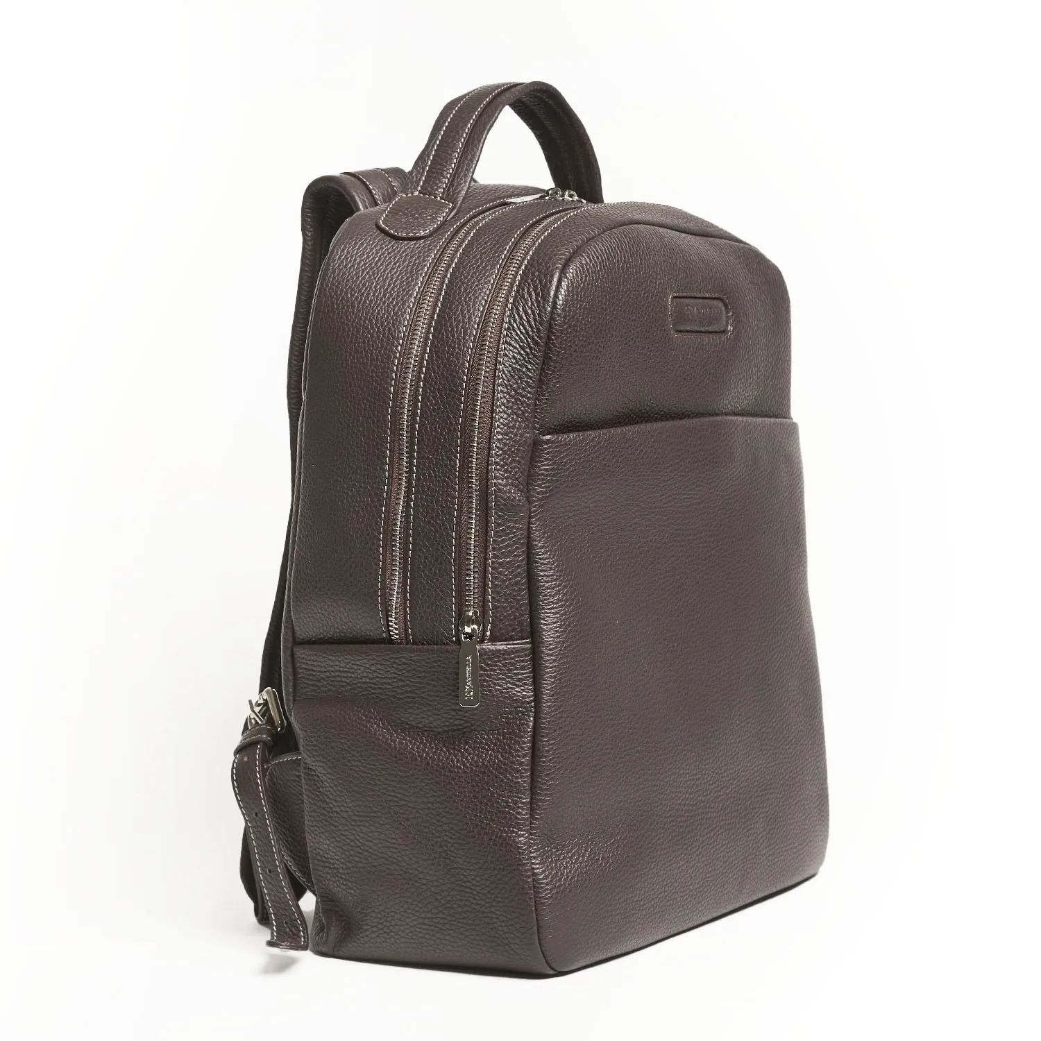 BACKPACK IN DARK BROWN LEATHER