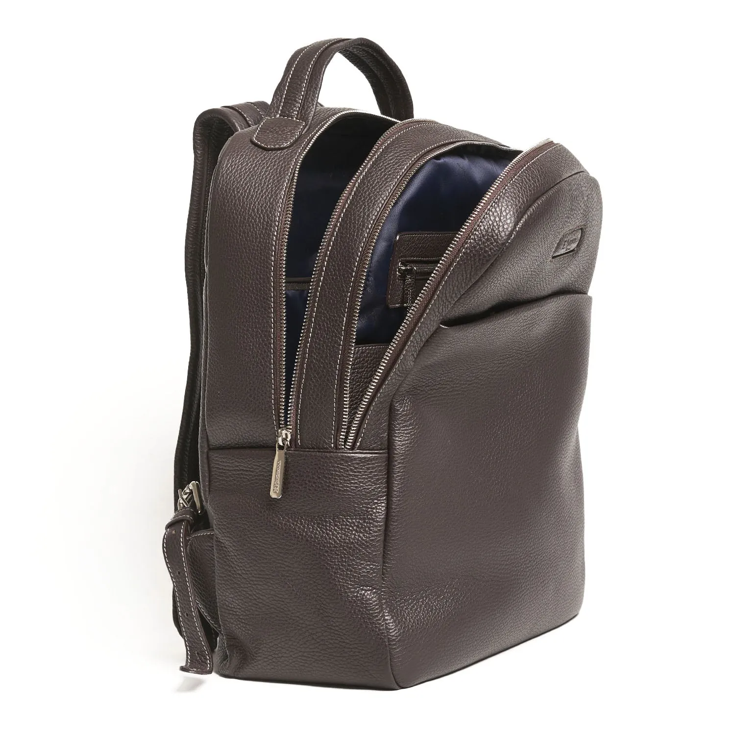 BACKPACK IN DARK BROWN LEATHER