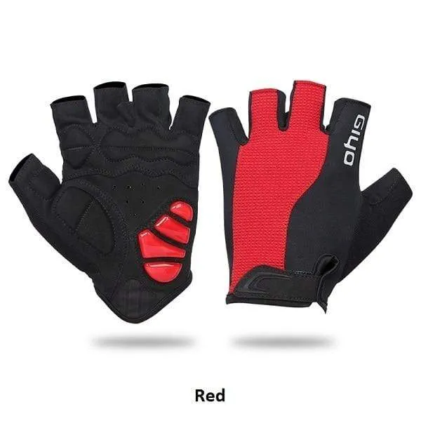 Bicycle Half Finger Gloves Breathable Lycra Fabric Men Women Cycling Gloves Road Bike Riding MTB DH Racing Outdoor Mittens