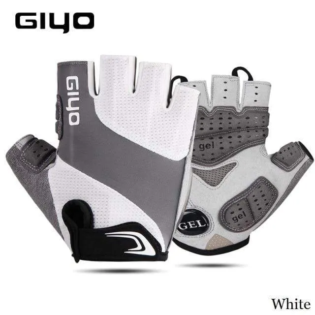 Bicycle Half Finger Gloves Breathable Lycra Fabric Men Women Cycling Gloves Road Bike Riding MTB DH Racing Outdoor Mittens