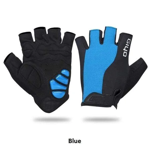 Bicycle Half Finger Gloves Breathable Lycra Fabric Men Women Cycling Gloves Road Bike Riding MTB DH Racing Outdoor Mittens