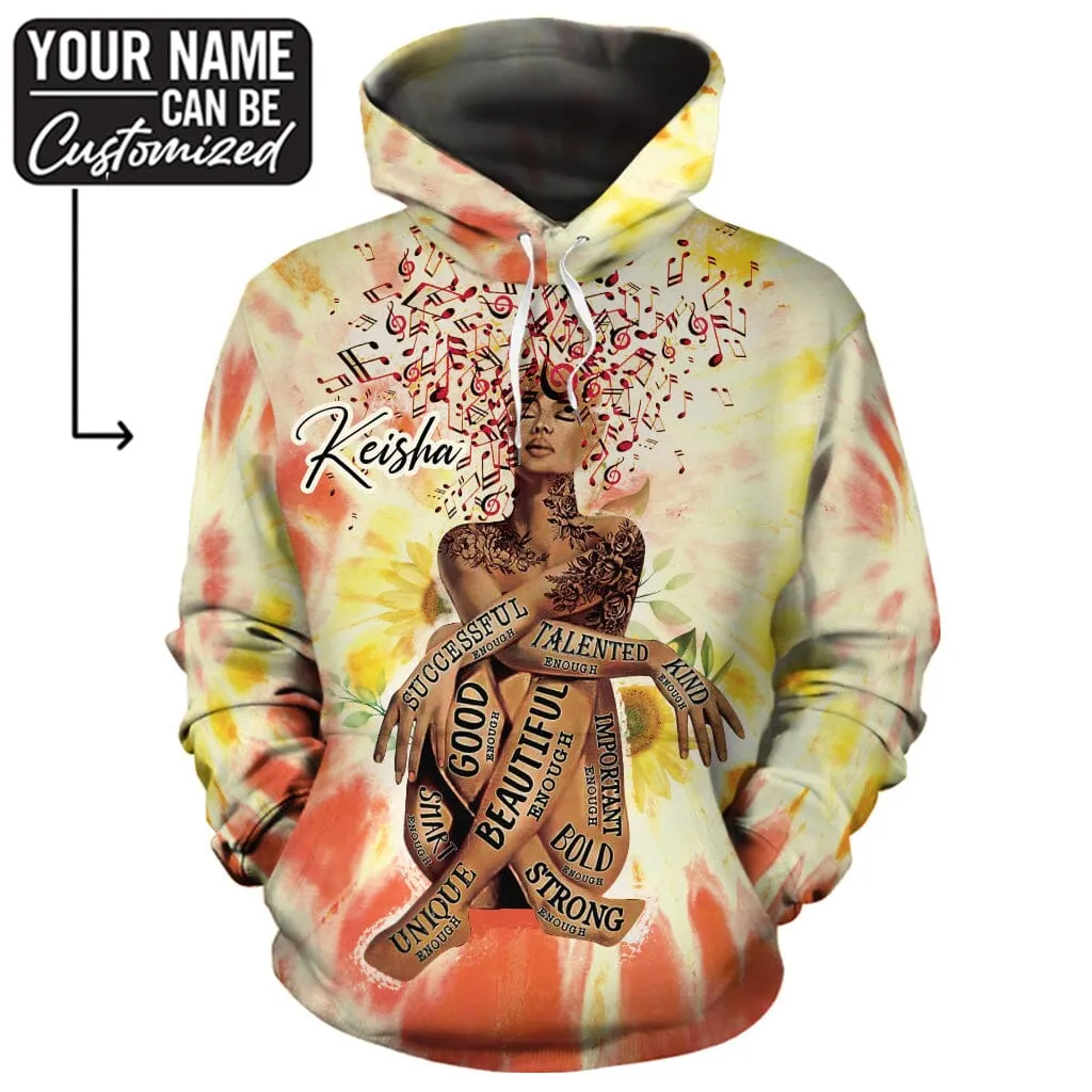 Black Queen Tie Dye All-over Hoodie