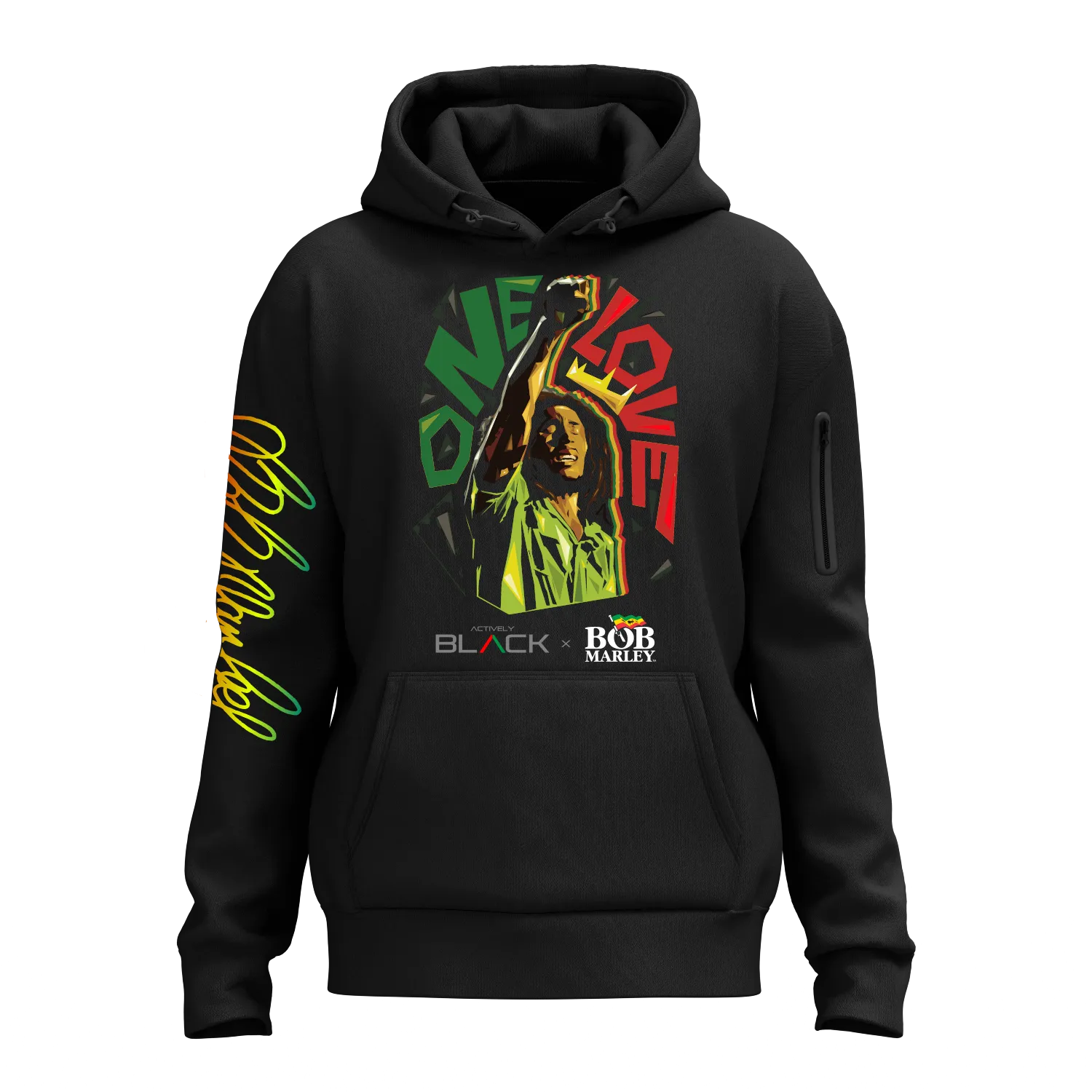 Bob Marley x Actively Black Performance Tech Hoodie