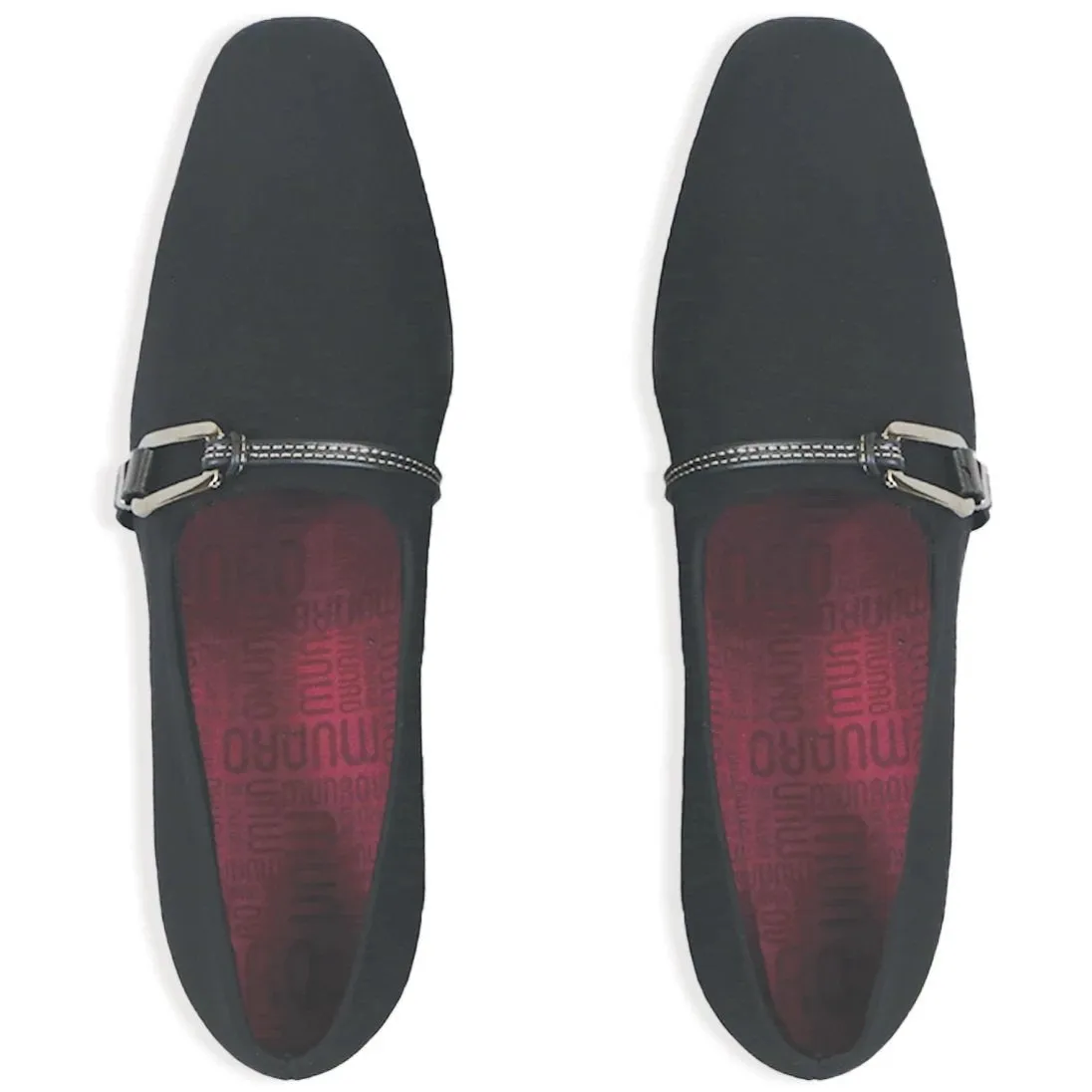 Cindi Black Stretch Fabric Slip-on Shoes