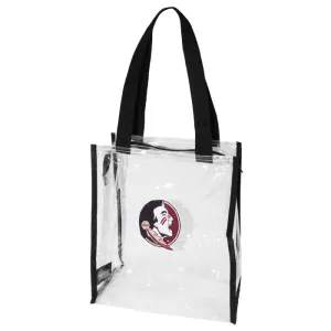 Clear Square Stadium Tote with Seminole Head