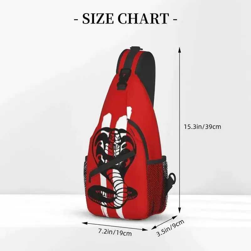 Cobra Kai Sling Crossbody Backpack Men Custom The Karate Kid Shoulder Chest Bag for Traveling Daypack