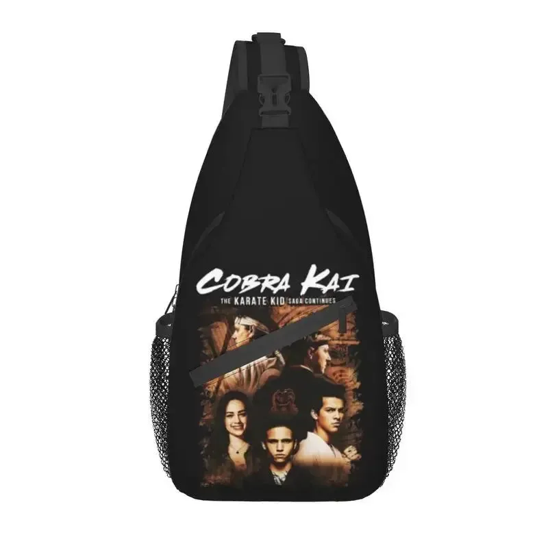 Cobra Kai Sling Crossbody Backpack Men Custom The Karate Kid Shoulder Chest Bag for Traveling Daypack