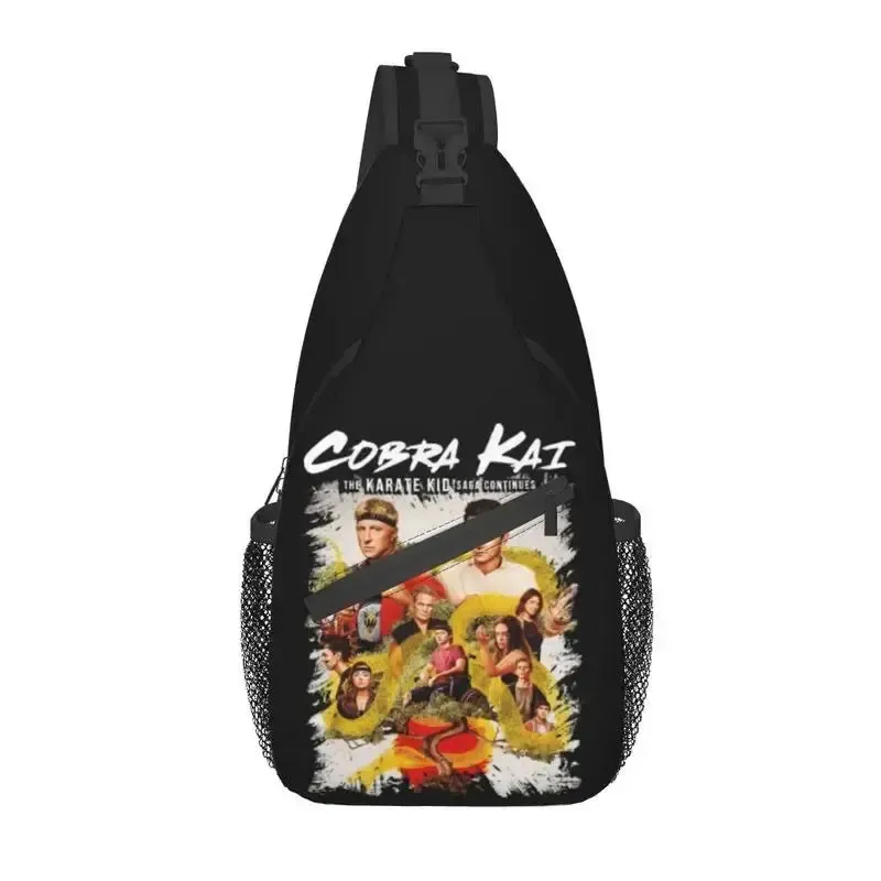 Cobra Kai Sling Crossbody Backpack Men Custom The Karate Kid Shoulder Chest Bag for Traveling Daypack