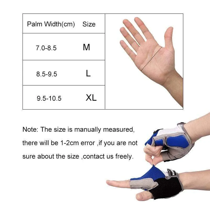 Cycling Glove Half Finger Gel Pad Breathable Sweat Washable Outdoor Sports MTB Gloves Non-Slip a Pair Bicycle Gloves