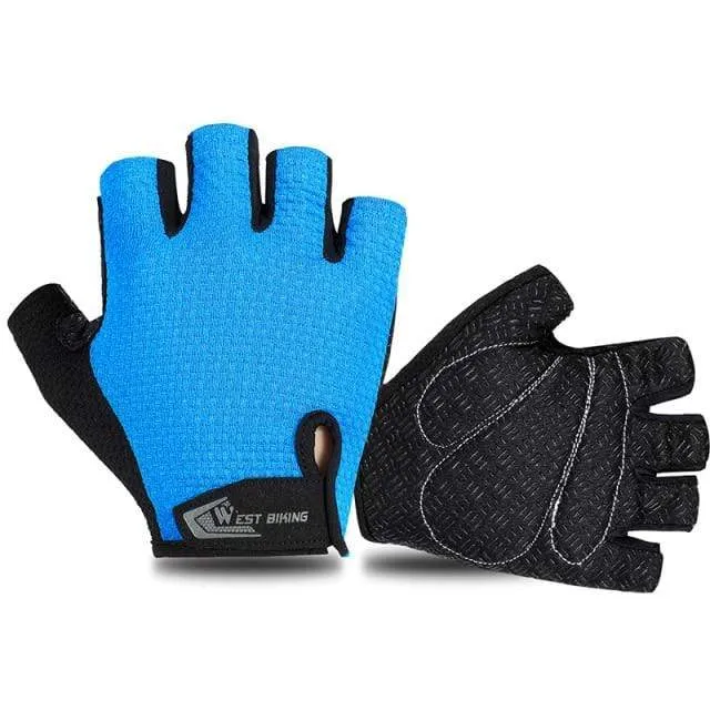 Cycling Glove Half Finger Gel Pad Breathable Sweat Washable Outdoor Sports MTB Gloves Non-Slip a Pair Bicycle Gloves