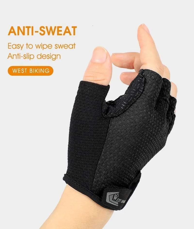 Cycling Glove Half Finger Gel Pad Breathable Sweat Washable Outdoor Sports MTB Gloves Non-Slip a Pair Bicycle Gloves