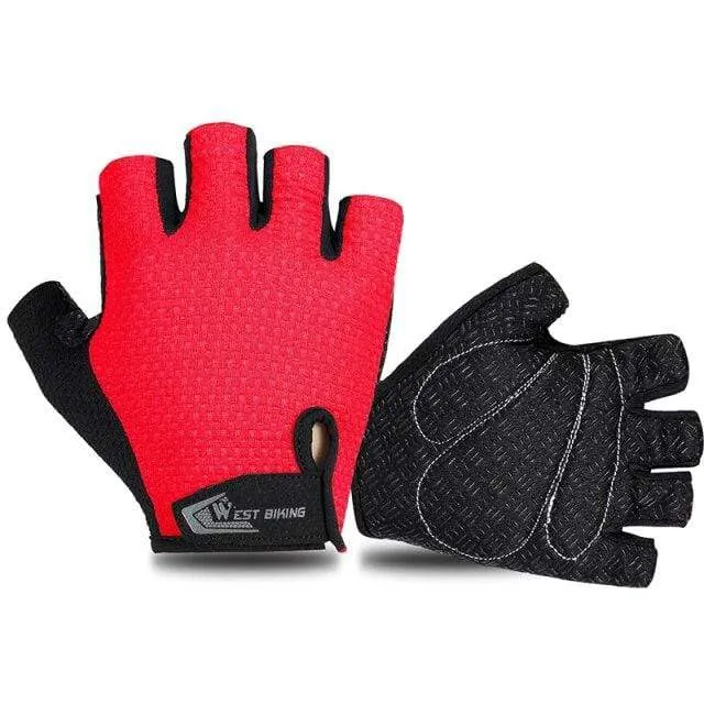 Cycling Glove Half Finger Gel Pad Breathable Sweat Washable Outdoor Sports MTB Gloves Non-Slip a Pair Bicycle Gloves