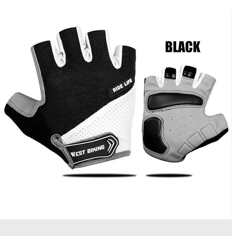 Cycling Glove Half Finger Gel Pad Breathable Sweat Washable Outdoor Sports MTB Gloves Non-Slip a Pair Bicycle Gloves