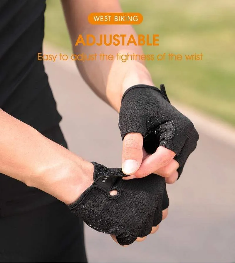 Cycling Glove Half Finger Gel Pad Breathable Sweat Washable Outdoor Sports MTB Gloves Non-Slip a Pair Bicycle Gloves