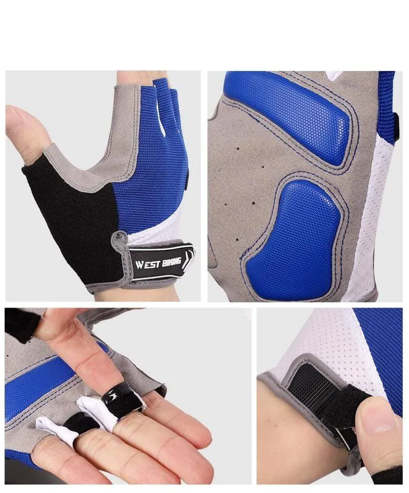 Cycling Glove Half Finger Gel Pad Breathable Sweat Washable Outdoor Sports MTB Gloves Non-Slip a Pair Bicycle Gloves