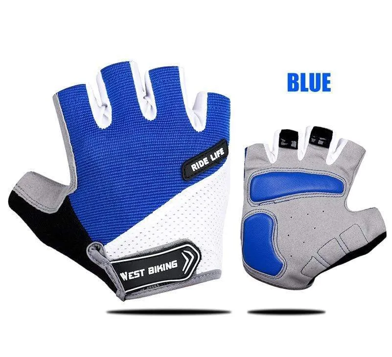 Cycling Glove Half Finger Gel Pad Breathable Sweat Washable Outdoor Sports MTB Gloves Non-Slip a Pair Bicycle Gloves