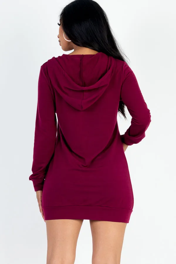 French Terry Hoodie Dress