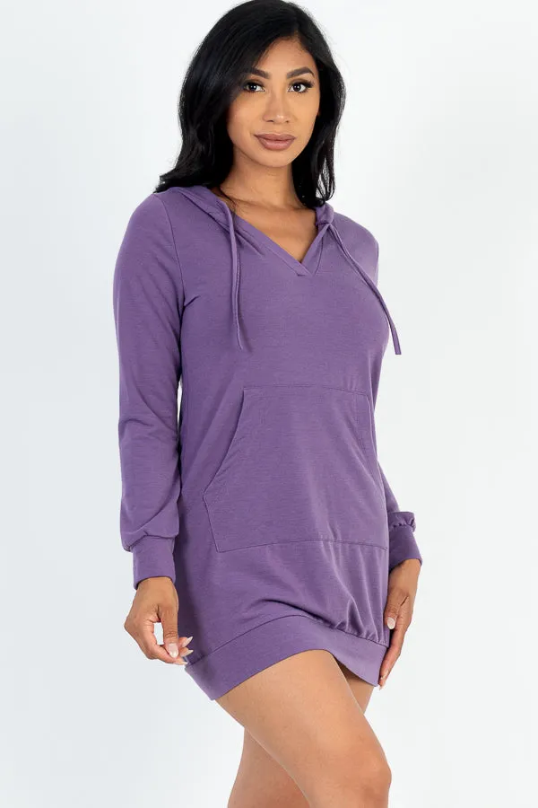 French Terry Hoodie Dress