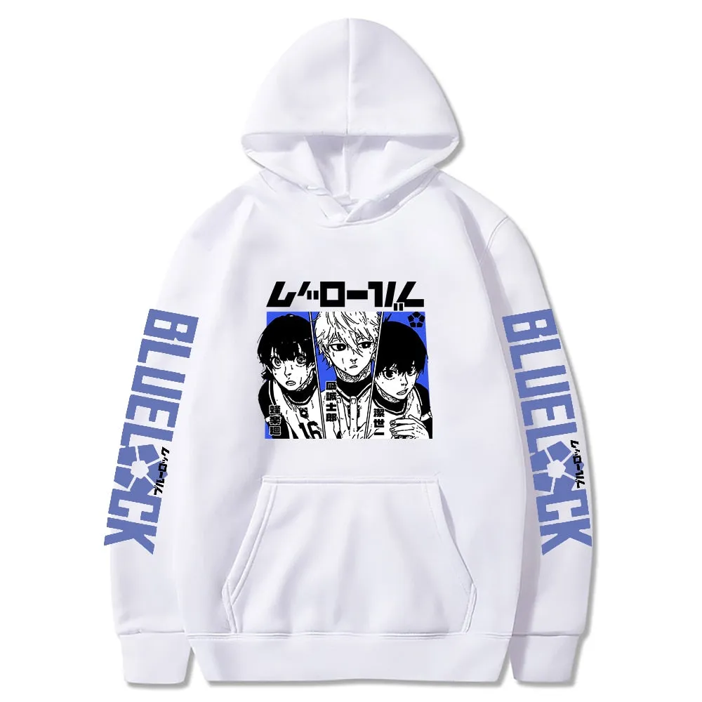 Funny Blue Lock Anime Hoodie Kunigami Rensuke Men Hoodies Yoichi Isagl Football Hooded Streetwear