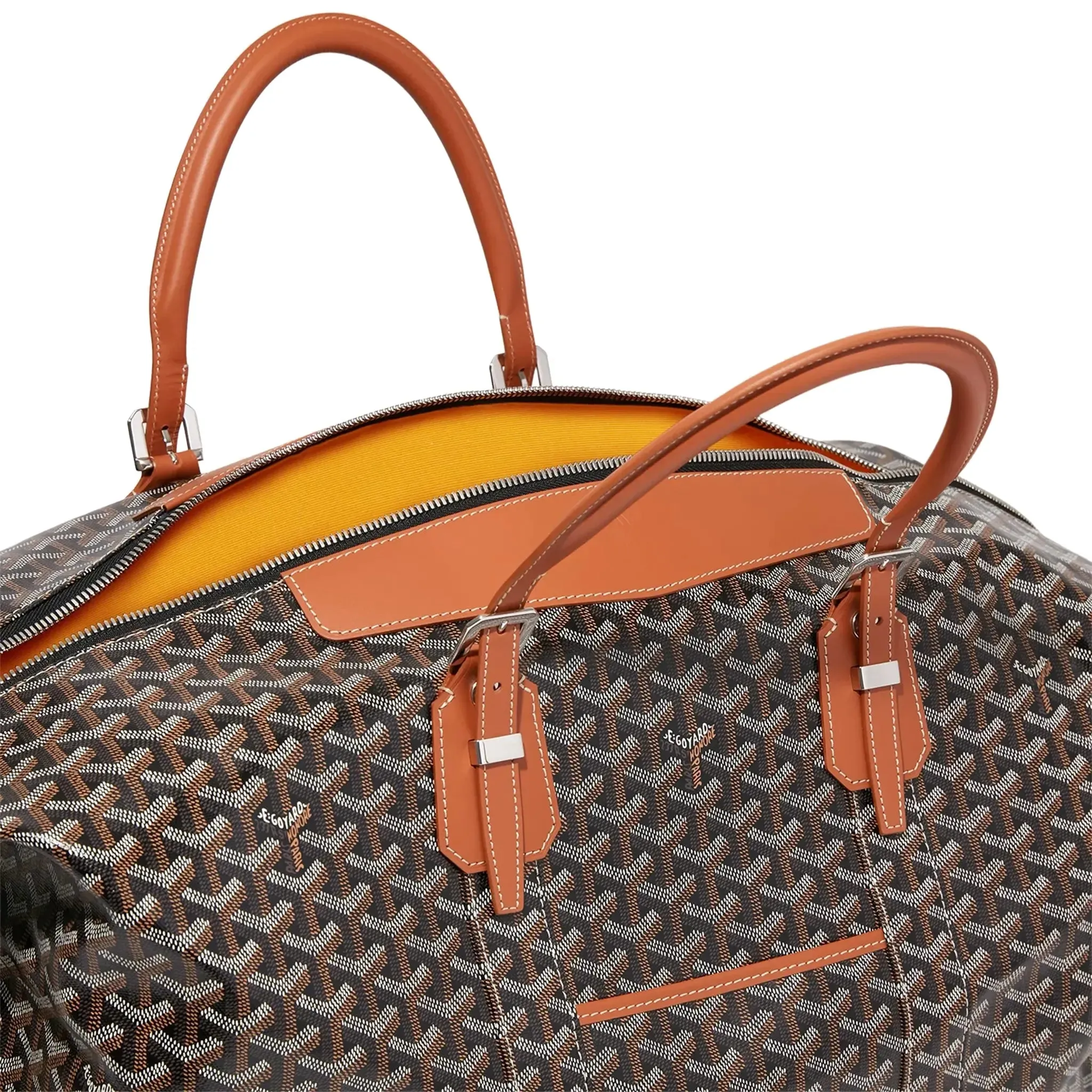 Goyard Bowling 55 Black Tan Bag