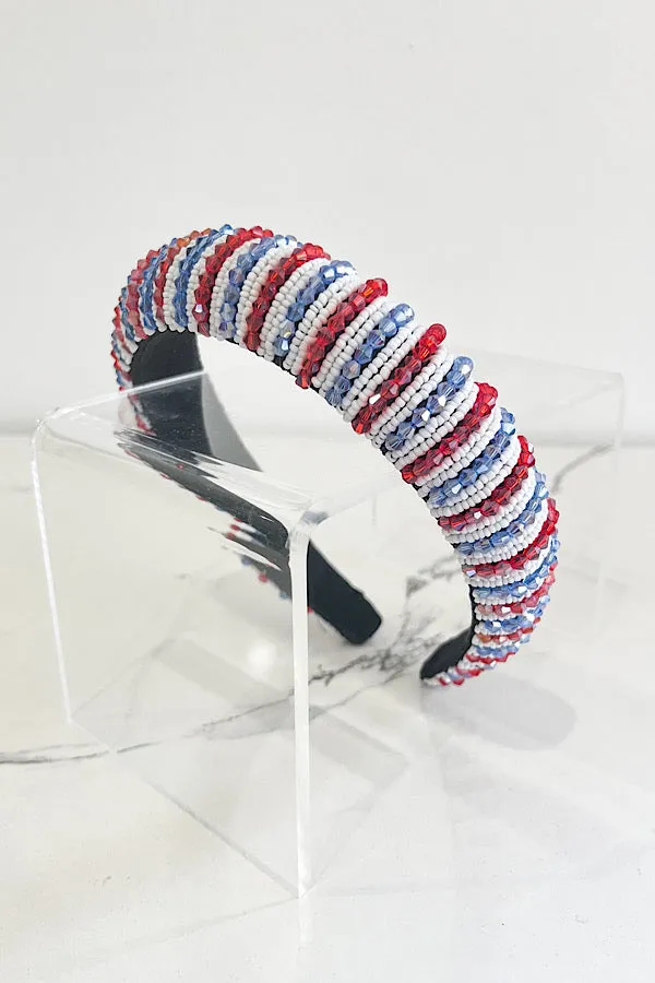 Liberty Mini Stripe Beaded Headband all