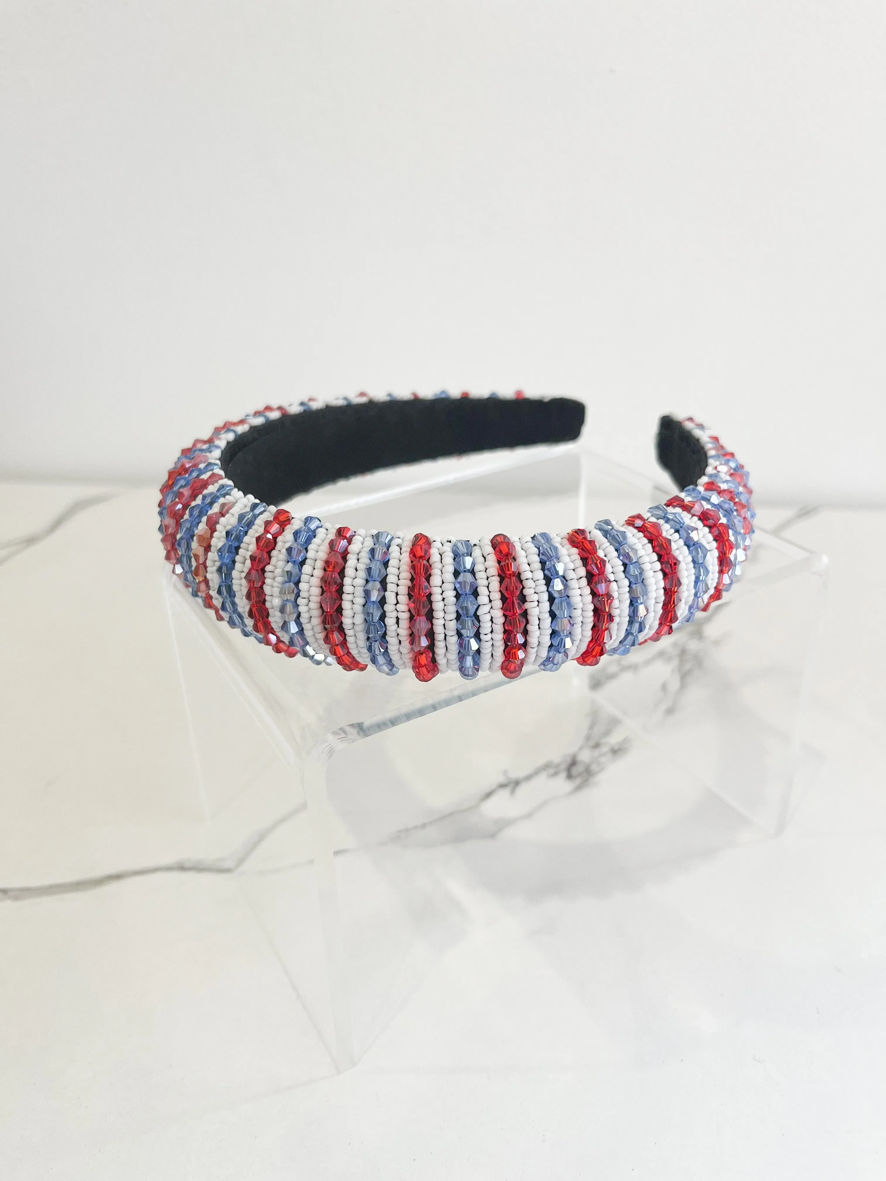 Liberty Mini Stripe Beaded Headband all