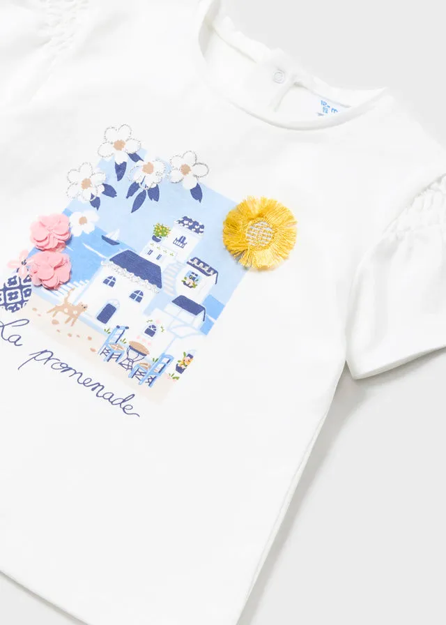 Mayoral Baby Girls White T-Shirt