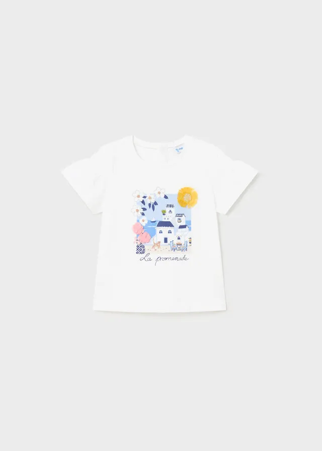 Mayoral Baby Girls White T-Shirt