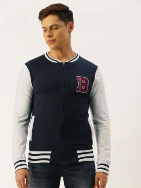 Men Baseball Collar Sweatshirt