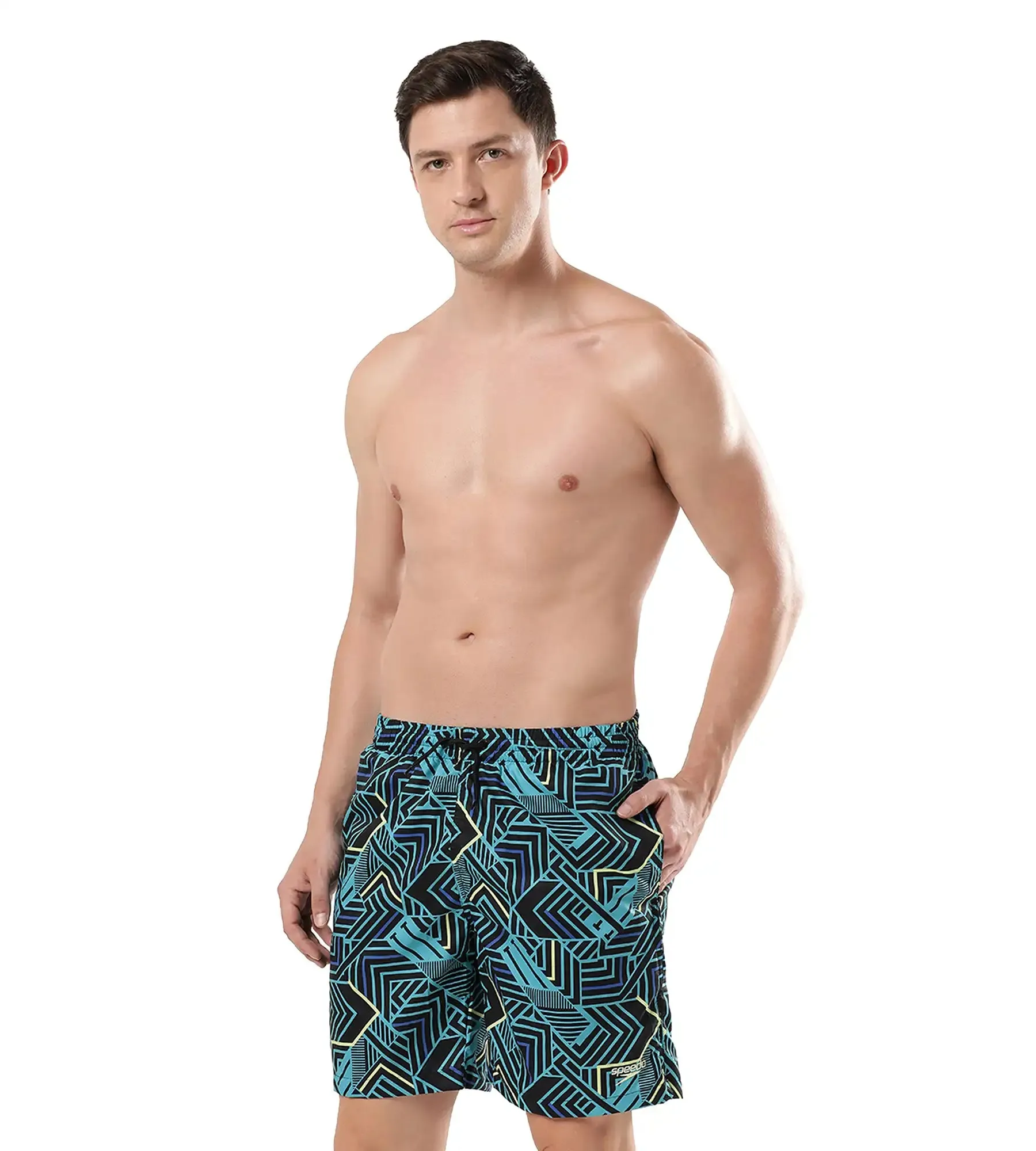 Men's Essential Sport Allover Watershorts - True Navy  &  Aquarium