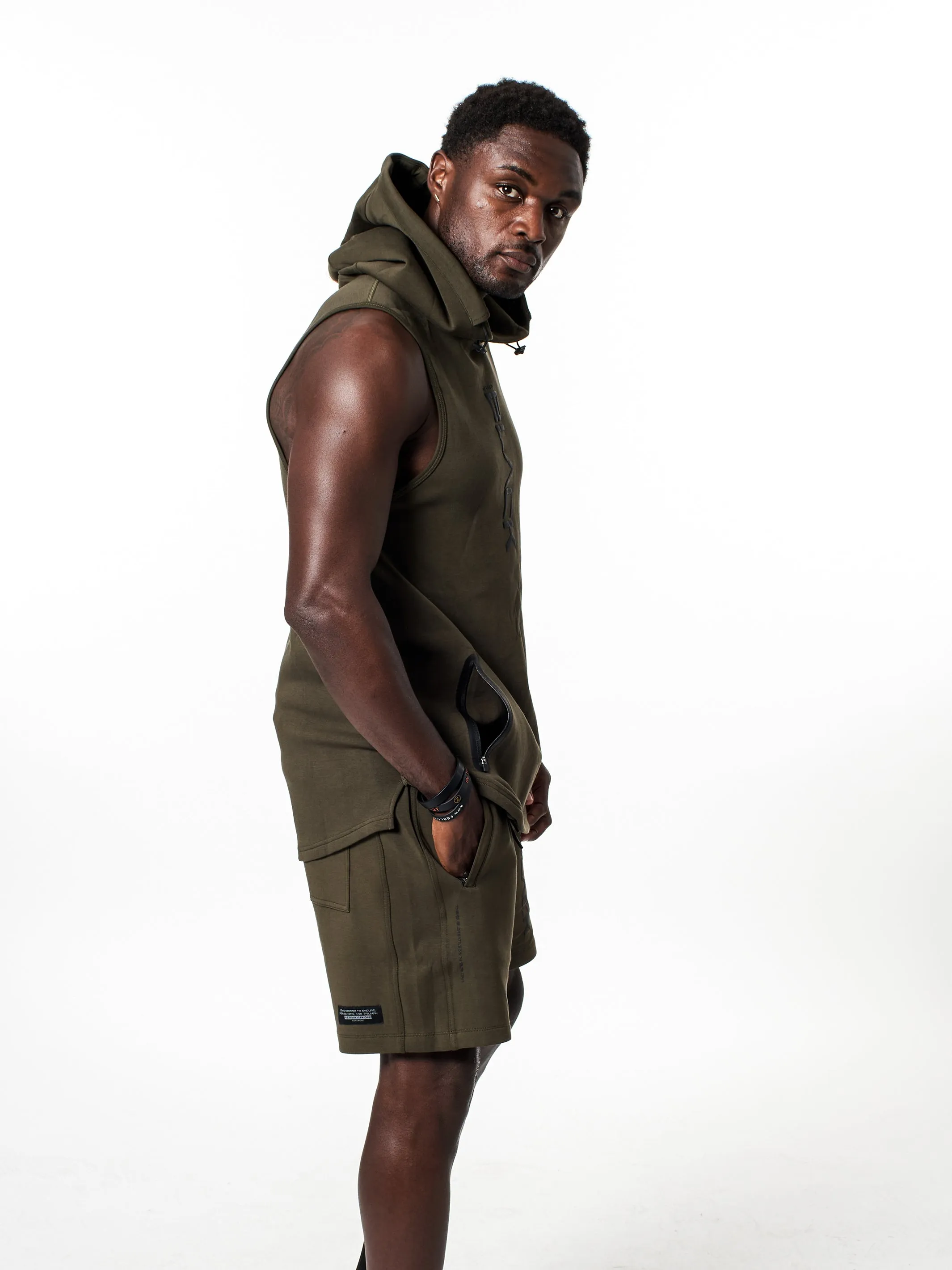 Men's Performance Tech Color Sleeveless Hoodie