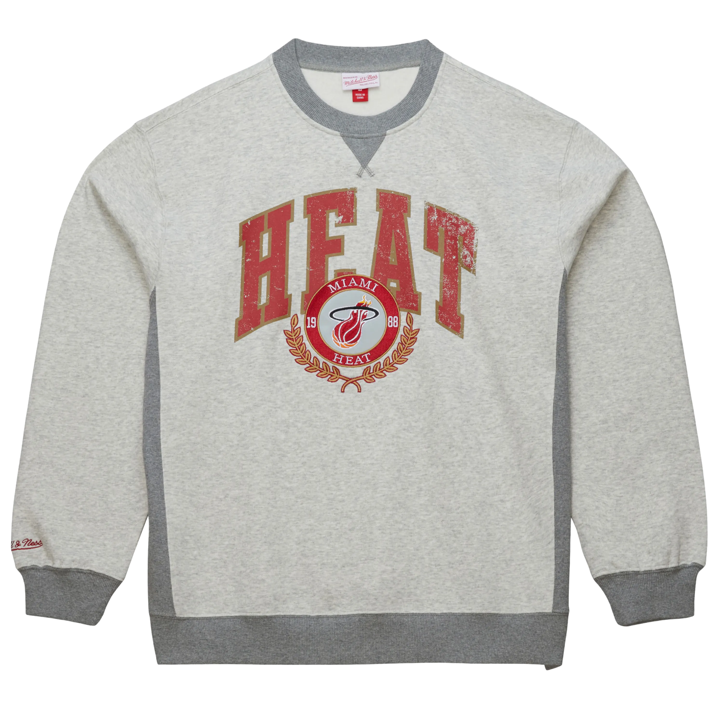 Mitchell & Ness Miami HEAT Premium Fleece Crewneck