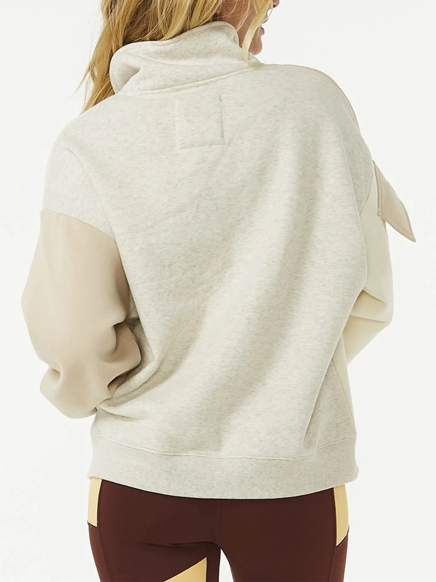 RSS Oversized Spliced Zip Sweatshirt