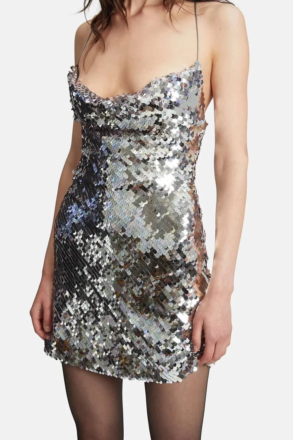 Shai Sequin Mini Dress - Silver