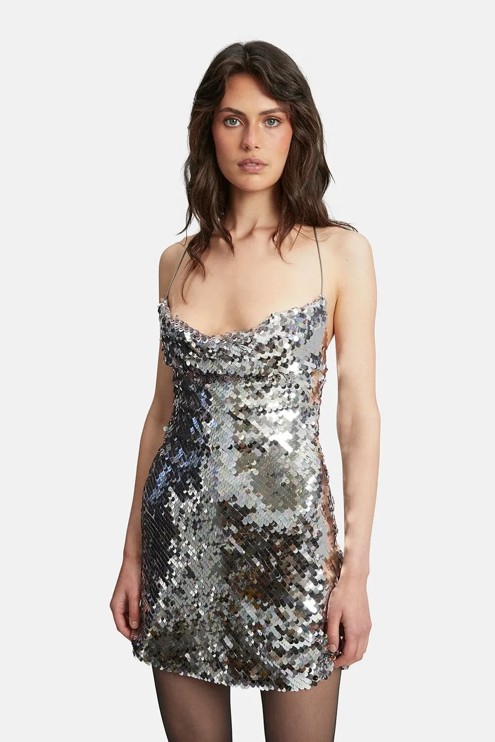 Shai Sequin Mini Dress - Silver