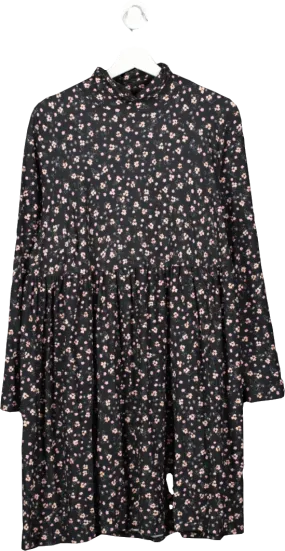 SimplyBe Black Soft Touch Smock Dress In Ditsy Print BNWT  UK 20