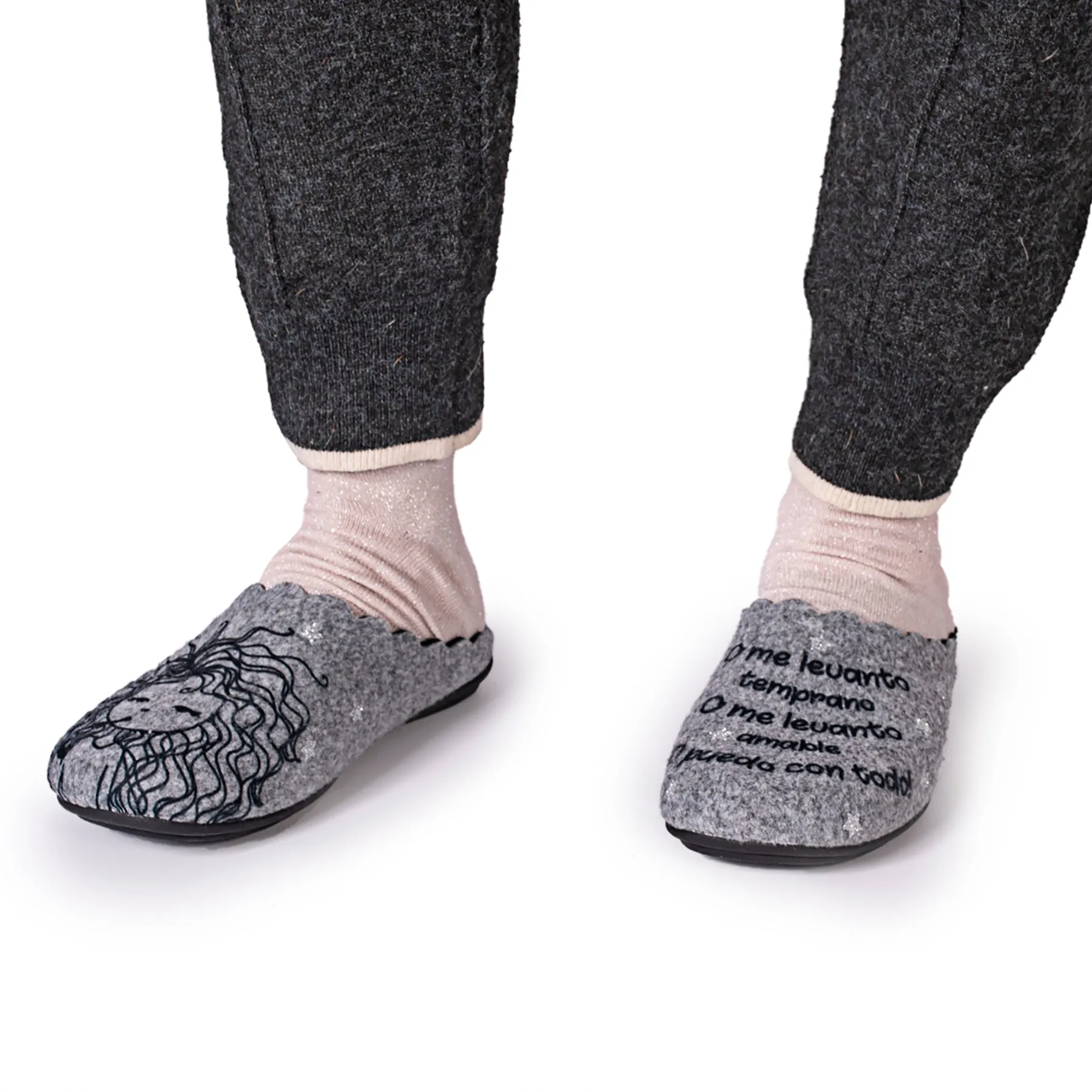 Slippers Wake Up Gris - PACK