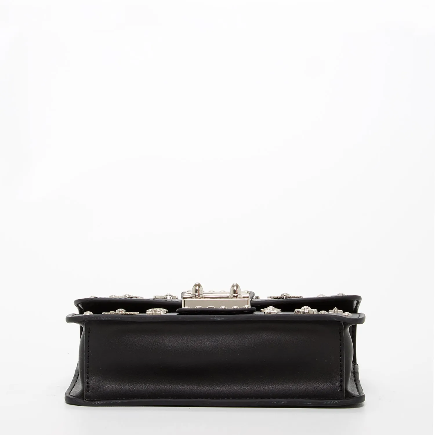 The Hollywood Studded Leather Crossbody Black