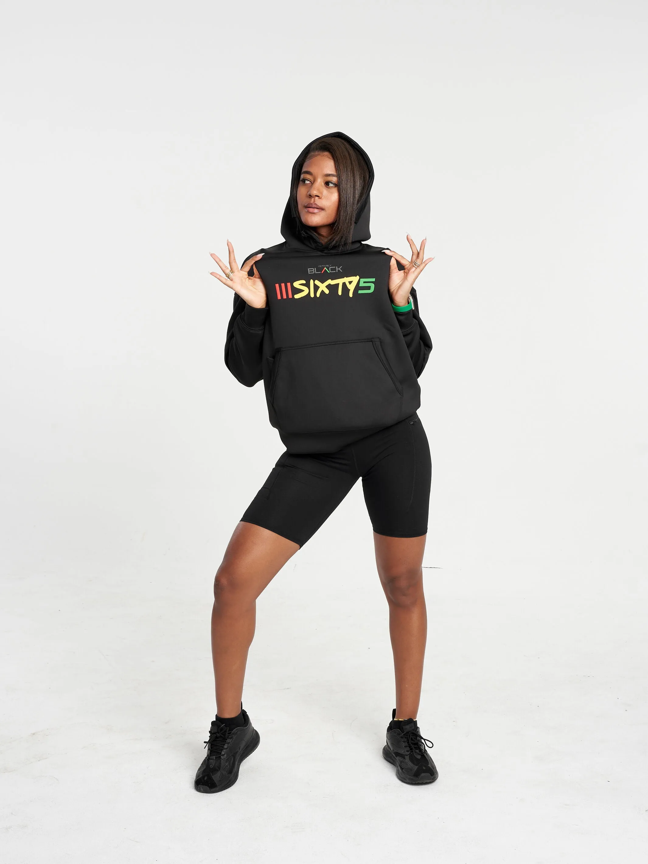 Unisex Actively Black 365 Performance Hoodie