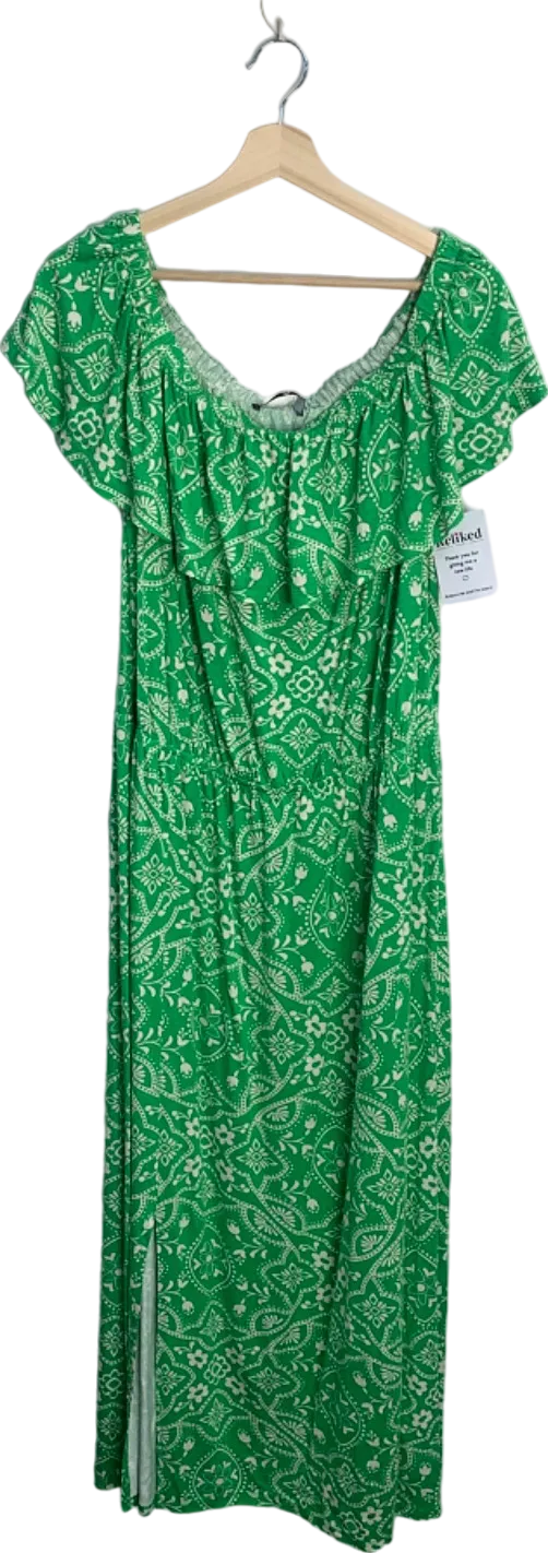 V by Very Green Printed Maxi Dress UK 20