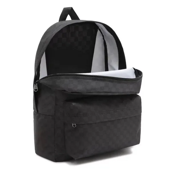 VANS MEN'S OLD SKOOL CHECK BACKPACK (BLACK/CHARCOAL)